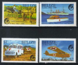 Belize 1988 125th Anniv Red Cross Mnh Set Of 4