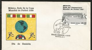 J) 1983 Mexico,  Headquarters Of The World Cup Of Futbol 1986,  Estadio Azteca,  Fd