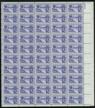 Us 1012 3¢ American Society Of Civil Engineers Founding Sheet Of 50 Vf Nh Mnh