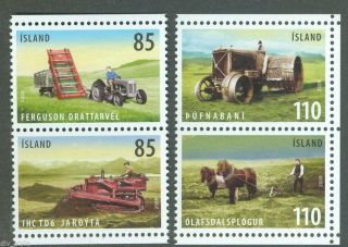 Farm Implements 2 Se - Tenant Pairs Mnh Ex - Booklet 2008 Iceland 1132 - 3 Tractor