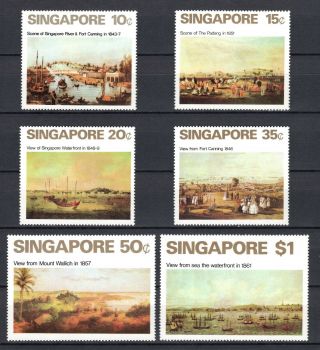 Singapore 1971 Art Painting Complete Set Of Mnh Stamps Unmounted