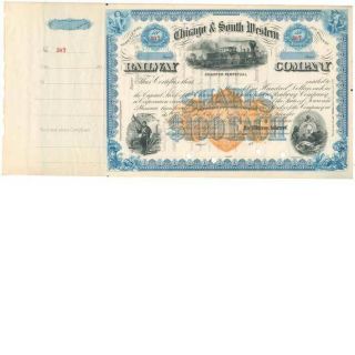 Rn - U1 On Chicago & South Western Railway Co.  Stock Certificate