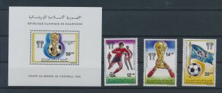 Lk56975 Mauritania 1978 Football Cup Soccer Fine Lot Mnh