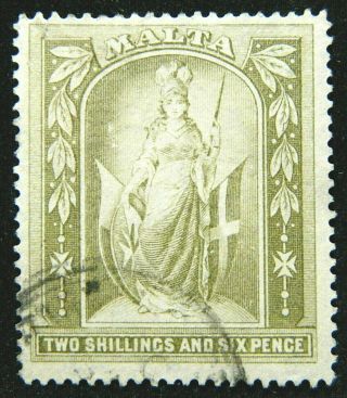 Malta Stamp 1914 - 21 2s6d Emblematic Figure Of Malta Scott 64 Sg87
