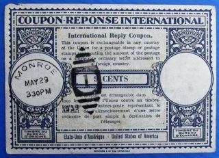 Irc Ps Coupon Reponse International United States Monroe 1939