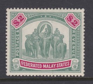 Malaya Malaysia Federated Malay States Stamps 1904 Wmk $2 Mounted