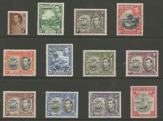 Grenada Sg152 - 63a The 1938 - 50 Gvi Set Of 12 Very Lightly Mounted Cat £80