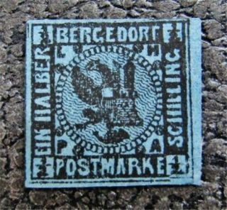 Nystamps German States Bergedorf Stamp 1a $130