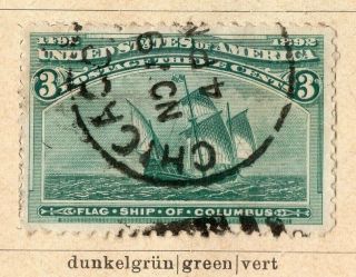 United States 1893 Early Issue Fine 3c.  Nw - 11609