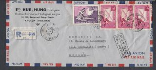 Vietnam 1966/7 Two Registered Airmail Covers Cholon To Switzerland