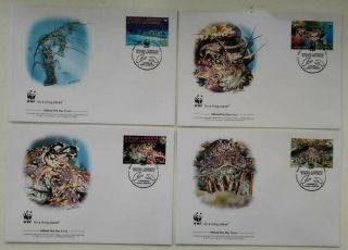 Special Lot Grenada - Grenadines 2727 Wwf Lobster First Day Cover - 10 Sets Of 4 - Mnh