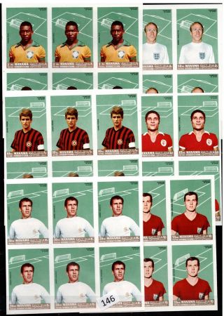 /// 6x Manama - Mnh - Imperf - Sport - Soccer - Famous Players