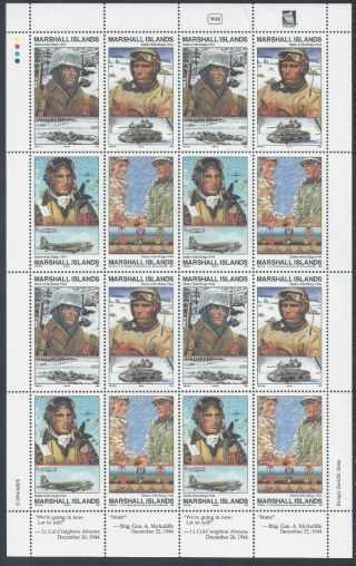 Marshall Islands 1994 Ww Ii Scott 500 ‭battle Of The Bulge Mnh W85