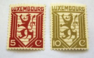 Old - 1930 - Luxembourg - Set/2 Mnh - Sc 195 - 196 - Coat Of Arms