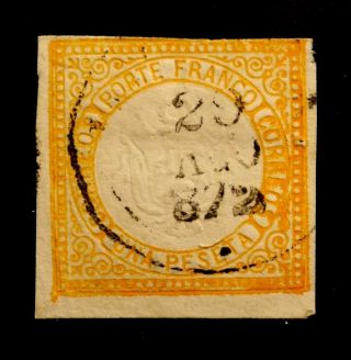 Peru: 1872 Classic Era Stamp Scott 15 Sound Cv $55.  00