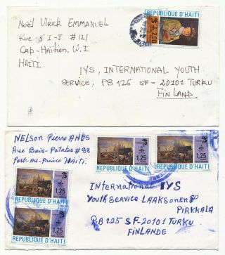 Haiti 1983 - 5 Boy Scout Girl Guide Stamp On 4 Cover To Finland