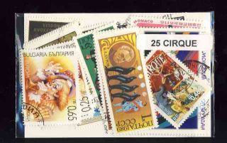 Circus - Circus 25 Stamps Different Obliterated