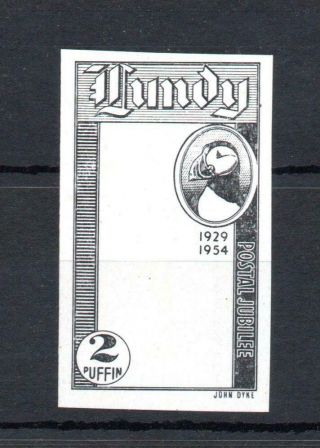 Lundy: 1954 Silver Jubilee 2p Imperforate Printer 