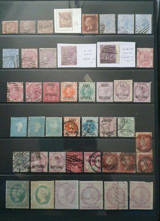 Page Of Queen Victoria Stamps Joblot