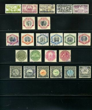 1953 - 54 NICARAGUA stamps LOT.  {23} 2