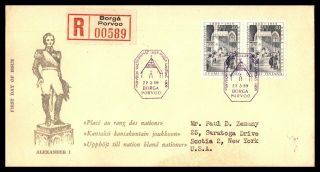 Mayfairstamps 1959 Finland Alexander I Registered First Day Cover Wwb65633