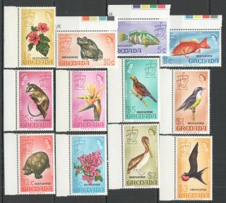 S390 1974 Grenada Grenadines Birds Animals Fishes 5 - 16 Michel 20 Euro Set Mnh