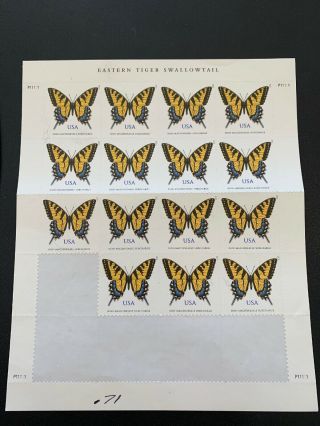 Eastern Tiger Swallowtail Butterfly Stamp Non Machineable Usa Usps.  71 2015