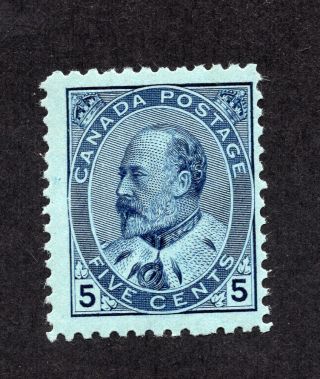 Canada 91 5 Cent Blue King Edward Vii Issue Mlh