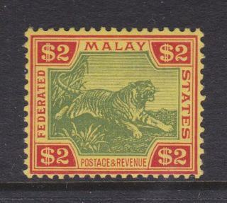 Malaya Malaysia Federated Malay States Stamps 1922 $2 Mounted