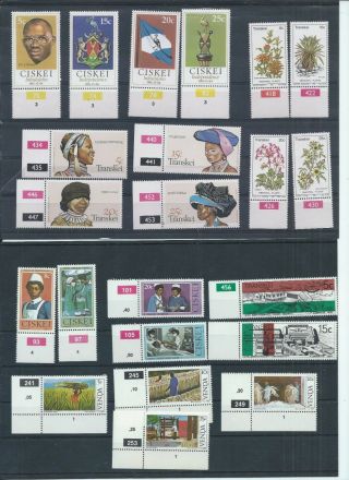 South Africa Stamps.  6 Sets From Ciskei,  Venda & Transkei 1980,  1981,  1982.  (e685