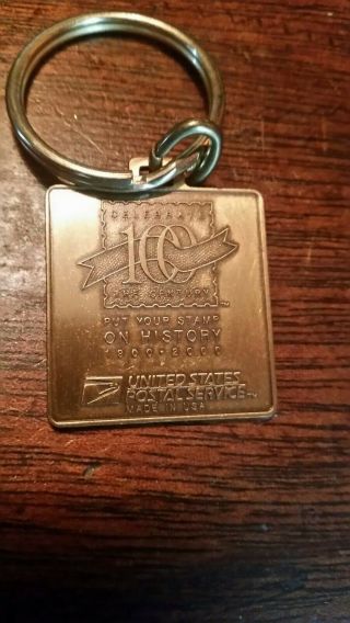 100 Year Post Office Usps Stamp Collectible Keychain Crayola 1900 - 2000 32c