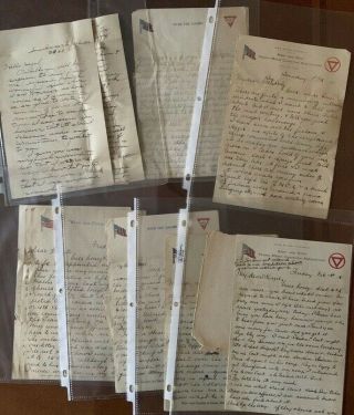 Wwi Letters,  All African American 368th Inf.  Reg.  Father Of B - 25 Tuskegee Pilot.