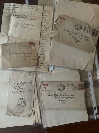 WWI letters,  all African American 368th Inf.  Reg.  Father of B - 25 TUSKEGEE Pilot. 2
