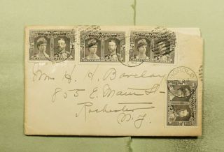 Dr Who 1903 Canada Thorold Fancy Cancel To Usa Plus Letter E53603