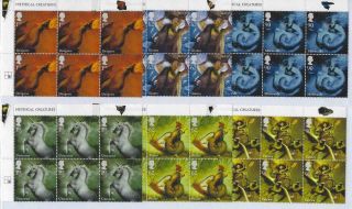 2009 Mythical Creatures Set Six In Mnh Corner Blocks Of 6
