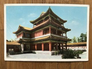 CHINA OLD POSTCARD SUMMER PALACE THEATRE T47 WUHAN TO GERMANY 1962 2