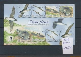 Gx02801 Pitcairn Island 2016 Fauna & Flora Birds Sheet Mnh Cv 19,  5 Eur