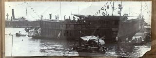 China Old Photo Canton Swim Competition Chinese Ship Harbour 1913