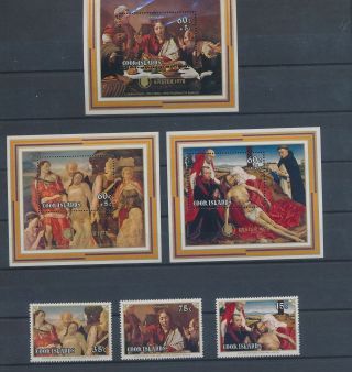 Gx03618 Cook Islands 1978 Religious Art Paintings Fine Lot Mnh
