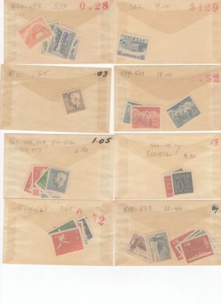 Sweden Never Hinged Issues Stamps 1956 - 1968 Mnh