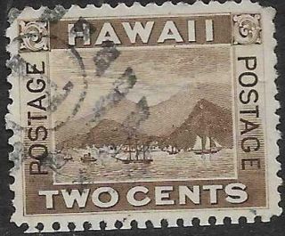Xsb160 Scott H75 Us Hawaii Possession Stamp 1894 2c Two Cents View Of Honolulu