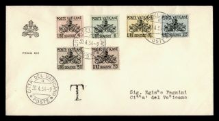 Dr Who 1954 Vatican Segnatasse Postage Due Fdc C129388