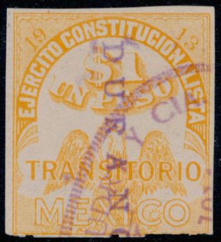 Ac42 Mexico Revenue Rv 25b 1$ 1913 Ejercito Durango Mr $10
