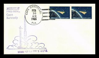 Dr Jim Stamps Us Saturn Missile Fired Space Event Cover 1965 Cape Canaveral
