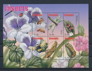 Lk63031 Grenada Bugs Fauna Flora Insects Good Sheet Mnh