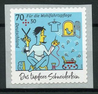 Germany 2019 Mnh Brave Little Tailor 1v S/a Coil Set Grimm Fairy Tales Stamps