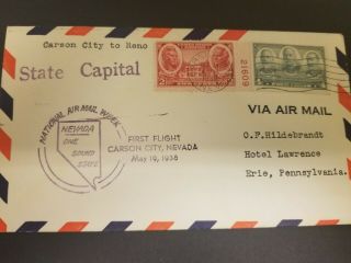 Wpphil 1938 Us Cover Scott 786 793 Canceled May 19 Air Mail Cover With Cachet