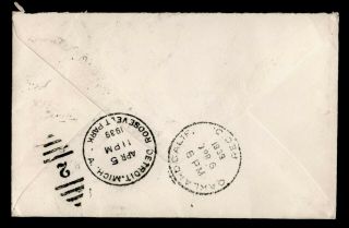 DR WHO 1939 CANADA SPECIAL DELIVERY AIRMAIL KINGSVILLE TO USA OVPT e53451 2