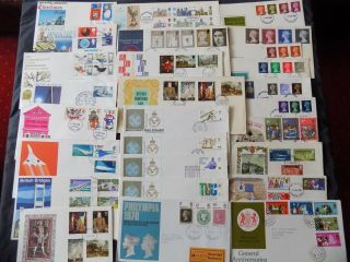 Gb £sd 100x Duplicated Stock Fdcs Many Good Condition/typed Address All Shown