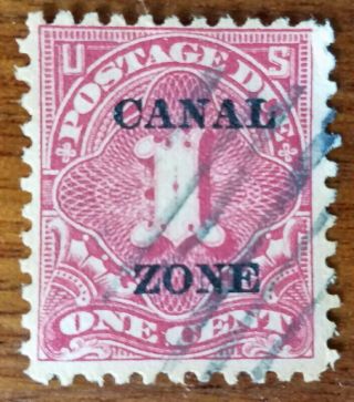 Canal Zone J12 Fine Plus,  Very Lightly Cancelled,  Low Issue Quantity Of 10,  000,